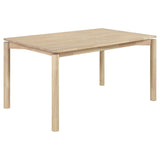 Svenstra - Rectangular Dining Table Set With Armless Side Chairs, Wood, Natural Walnut, 59 X 35.5 X 30 Inches