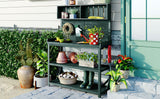 TOPMAX 65" Large Wooden Farmhouse Rustic Outdoor Potting Bench Table