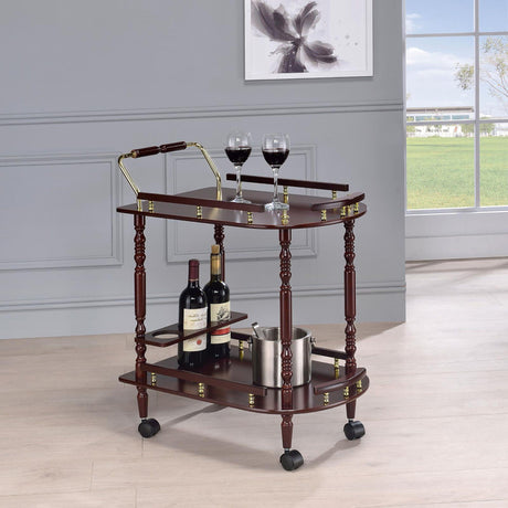 2 Shelf Serving Cart - Brown HouseOfZazla