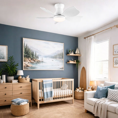 Low Profile Flush Mount Ceiling Fan With Light HouseOfZazla