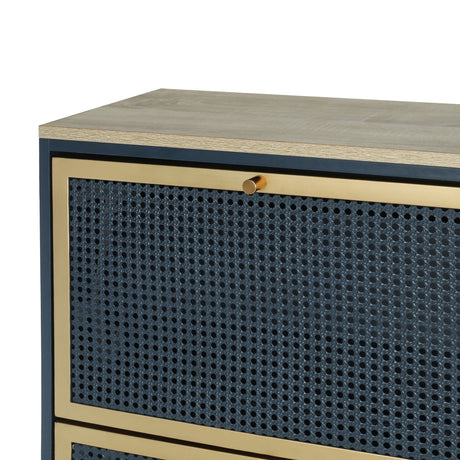 Modern Rattan 3 Door Shoe Rack Cabinet for Entryway HouseOfZazla