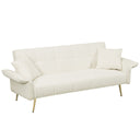 Convertible Double Futon Sofa Bed With Folding Armrests For Living Rooms HouseOfZazla