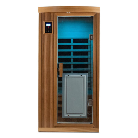 Low EMF One person Far infrared red cedar Deluxe indoor sauna room HouseOfZazla