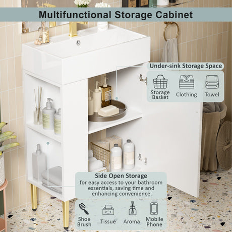 Bathroom Vanity, Combo Cabinet, Bathroom Storage Cabinet, Single Ceramic Sink HouseOfZazla