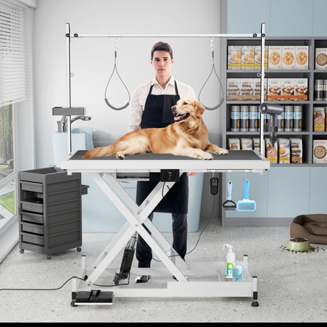 Super Deluxe Electric Pet Grooming Table, Height Adjustable HouseOfZazla