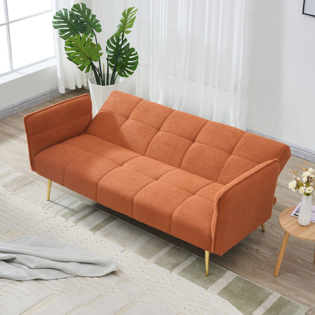 Convertible Double Futon Sofa Bed With Folding Armrests For Living Rooms HouseOfZazla