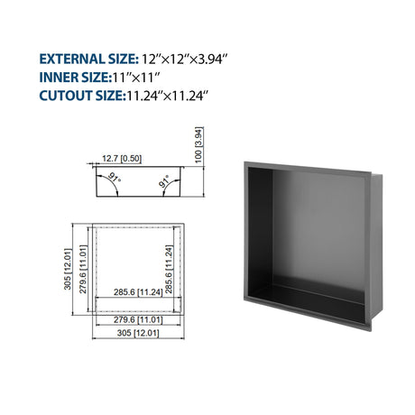 Stainless Steel Shower Niche With Seamless Design For Bathroom Storage HouseOfZazla