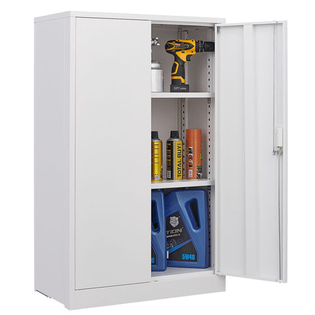 Metal Storage Cabinet With Locking Doors And Adjustable Shelf, Folding Filing Storage Cabinet, Folding Storage Locker Cabinet For Home Office, School, Garage HouseOfZazla