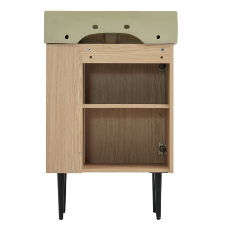 Bathroom Vanity, Combo Cabinet, Bathroom Storage Cabinet, Single Ceramic Sink HouseOfZazla