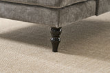Modern Grey Upholstered Chaise Lounge Sofa Recliner