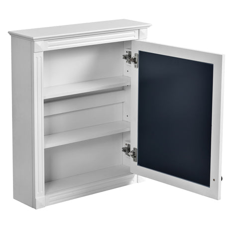 Wall Mounted Bathroom Storage Cabinet With Mirror, Medicine Cabinet With Height Adjustable Shelf HouseOfZazla