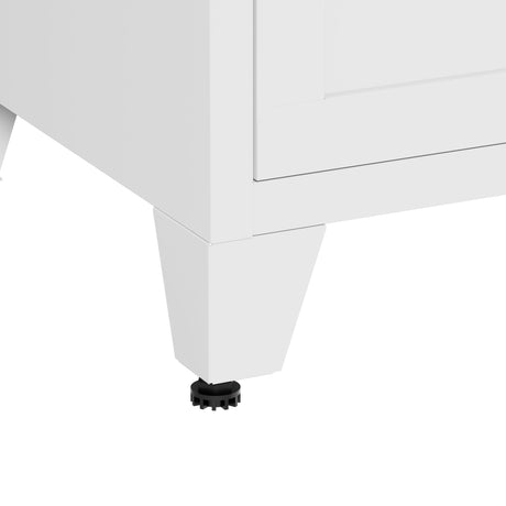 9 Drawer White Metal Dresser with Quiet-Glide Rails HouseOfZazla