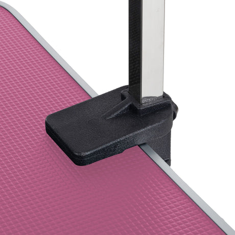 Folding Dog Pet Grooming Table Stainless Steel Frame Rubber Mat On Board With Adjustable Arm And Clamps Pet Dog Cat Grooming Table HouseOfZazla
