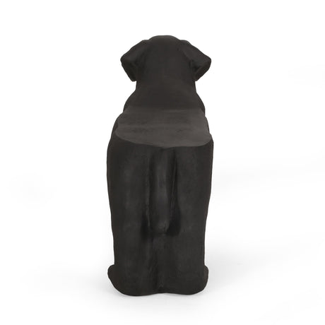 MGO Dog Bench - Outdoor Labrador Design, Matte Black HouseOfZazla