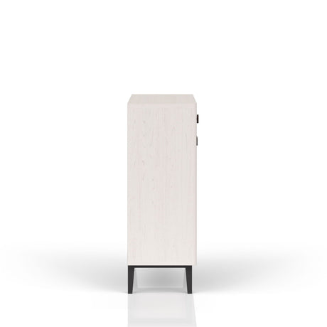 Bar Cabinet With Large Storage - White / Pecan HouseOfZazla