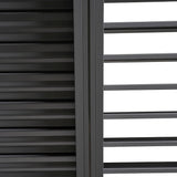 Byron Black Outdoor Pergola Aluminum with Adjustable Louvered Roof