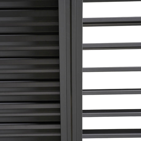 Byron Black Outdoor Pergola Aluminum with Adjustable Louvered Roof HouseOfZazla