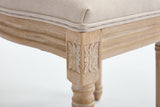 French Country Dining Chairs Set of 2 Upholstered with Rattan Back