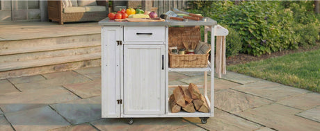 Outdoor Kitchen Island Fir Wood Prep Station HouseOfZazla