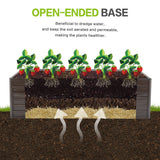 8x4x2 FT Woodgrain Galvanized Raised Garden Bed Set