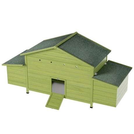 70" Large Wooden Chicken Coop with 2 Nesting Boxes and Waterproof Roof HouseOfZazla