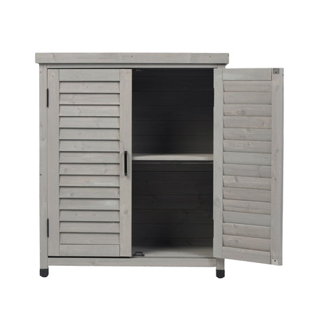 Potting Bench With Storage Cabinet And Metal Table Top For Outdoor HouseOfZazla