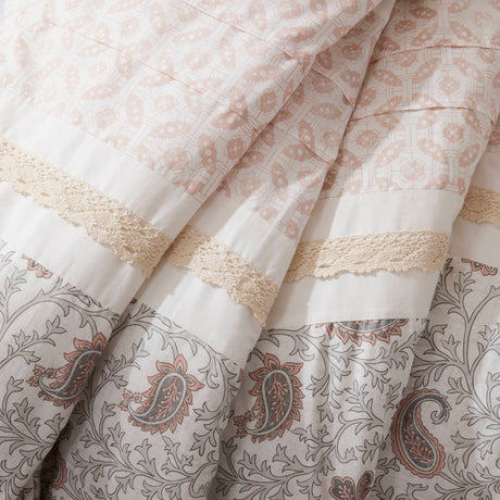 9 Piece Cotton Percale Comforter Set Blush HouseOfZazla