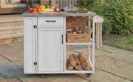 Outdoor Kitchen Island Fir Wood Prep Station HouseOfZazla