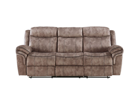 Zubaida Two Tone Recliner Sofa with USB Port and Drop Down Table HouseOfZazla