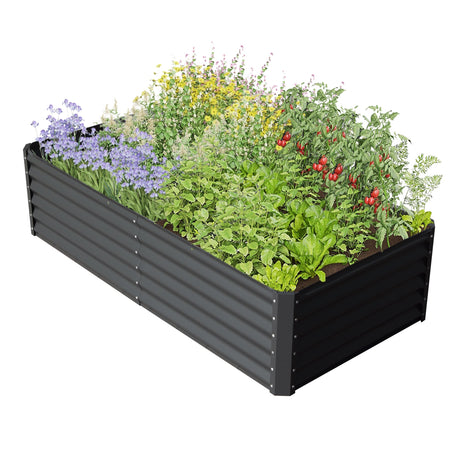 8×4×1.5 ft Galvanized Raised Garden Bed HouseOfZazla