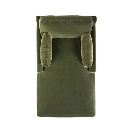 Pasadena - Modern Farmhouse Chaise Lounge Chair - Olive Green HouseOfZazla