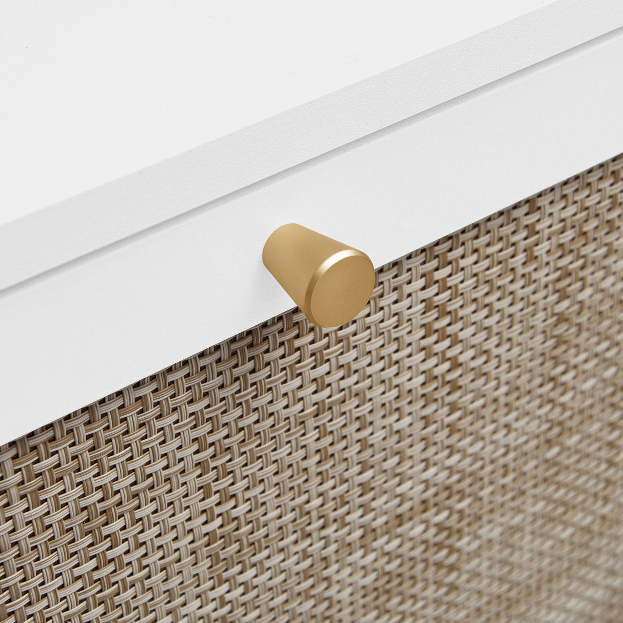 Modern Rattan 3 Door Shoe Rack Cabinet for Entryway