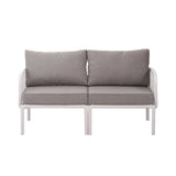 The Sleek All-Weather Resin Outdoor Loveseat and Coffee Table Set
