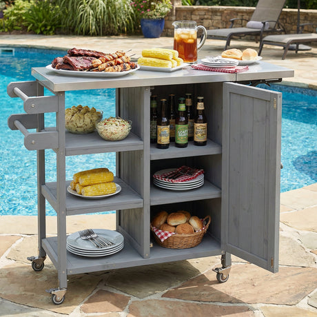 Foldable Outdoor Kitchen Island Patio Kitchen Cart HouseOfZazla