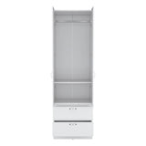 Armoire Organiser, Two Shelves, Rod, Double Door Cabinet Armoire