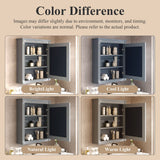 Wall Mounted Bathroom Storage Cabinet With Mirror, Medicine Cabinet With Height Adjustable Shelf
