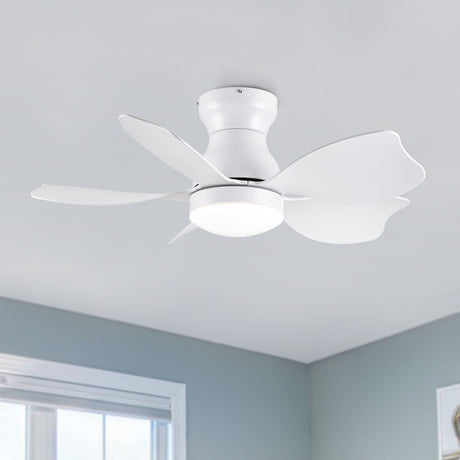 Low Profile Flush Mount Ceiling Fan With Light HouseOfZazla
