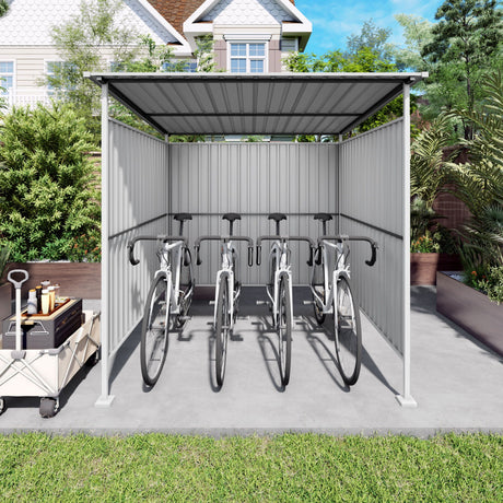Outdoor Pergola, Bike Storage Shed, Grill Gazebo For Patio - Gray HouseOfZazla