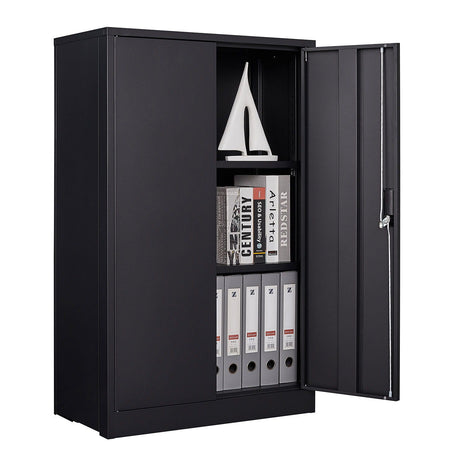 Metal Storage Cabinet With Locking Doors And Adjustable Shelf, Folding Filing Storage Cabinet, Folding Storage Locker Cabinet For Home Office, School, Garage HouseOfZazla