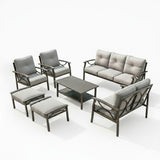 Patio Furniture Set with Coffee Table and Cushions for Backyard