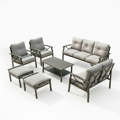 Patio Furniture Set with Coffee Table and Cushions for Backyard HouseOfZazla