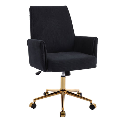 Ergonomic Mid-Back Office Chair With Striped Fabric HouseOfZazla