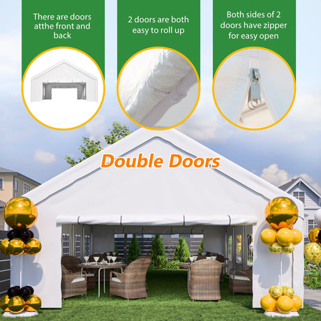 20x32 FT Party Tent with Removable Sidewalls & Storage Bags HouseOfZazla