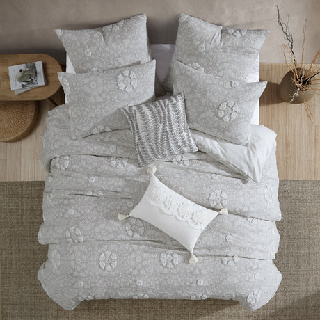 Tacey 5 Pc Textured Woven Jacquard Comforter Set HouseOfZazla