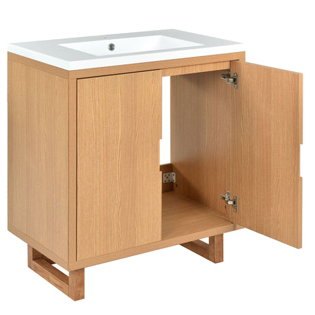 Bathroom Vanity Set With Sink, Combo Cabinet, Bathroom Storage Cabinet, Solid Wood Frame HouseOfZazla