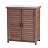 Potting Bench With Storage Cabinet And Metal Table Top For Outdoor HouseOfZazla