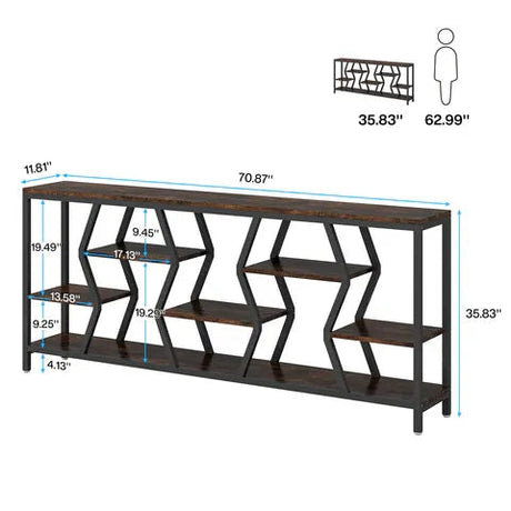 Durable Sofa Console Table with Generous Storage HouseOfZazla
