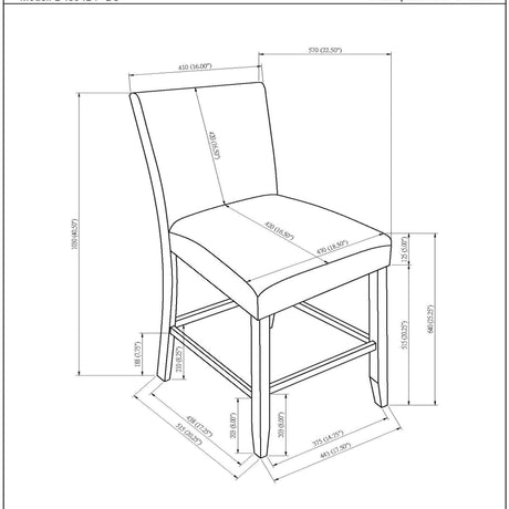 Leoncia - Bar Table And 4 Bar Stools - Espresso / White HouseOfZazla