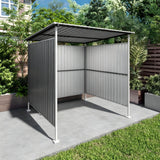 Outdoor Pergola, Bike Storage Shed, Grill Gazebo For Patio - Gray