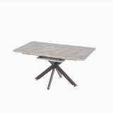 Modern Extendable Dining Table Set With Soft Padded Armless Chairs